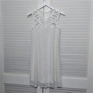 Chelsea & Violet Dress White Lace Sleeveless Lined Mini Womens X Small